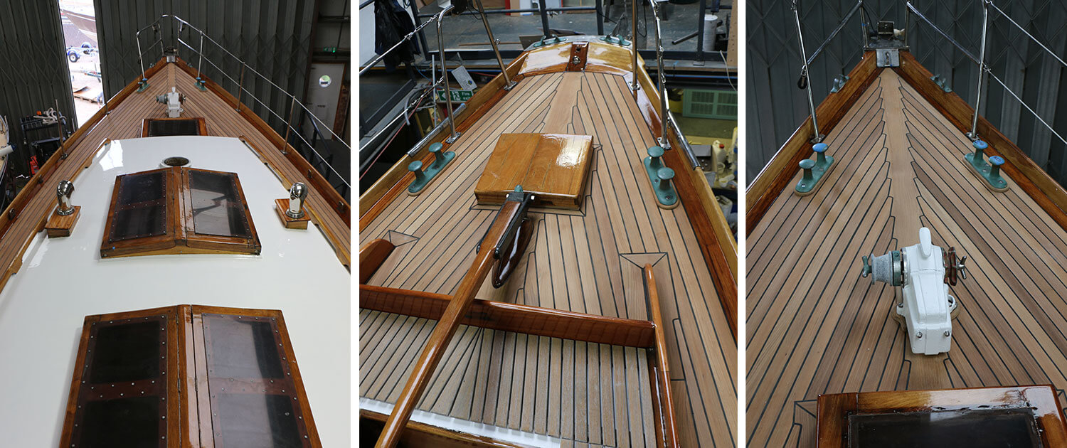 Re-decking a classic yacht