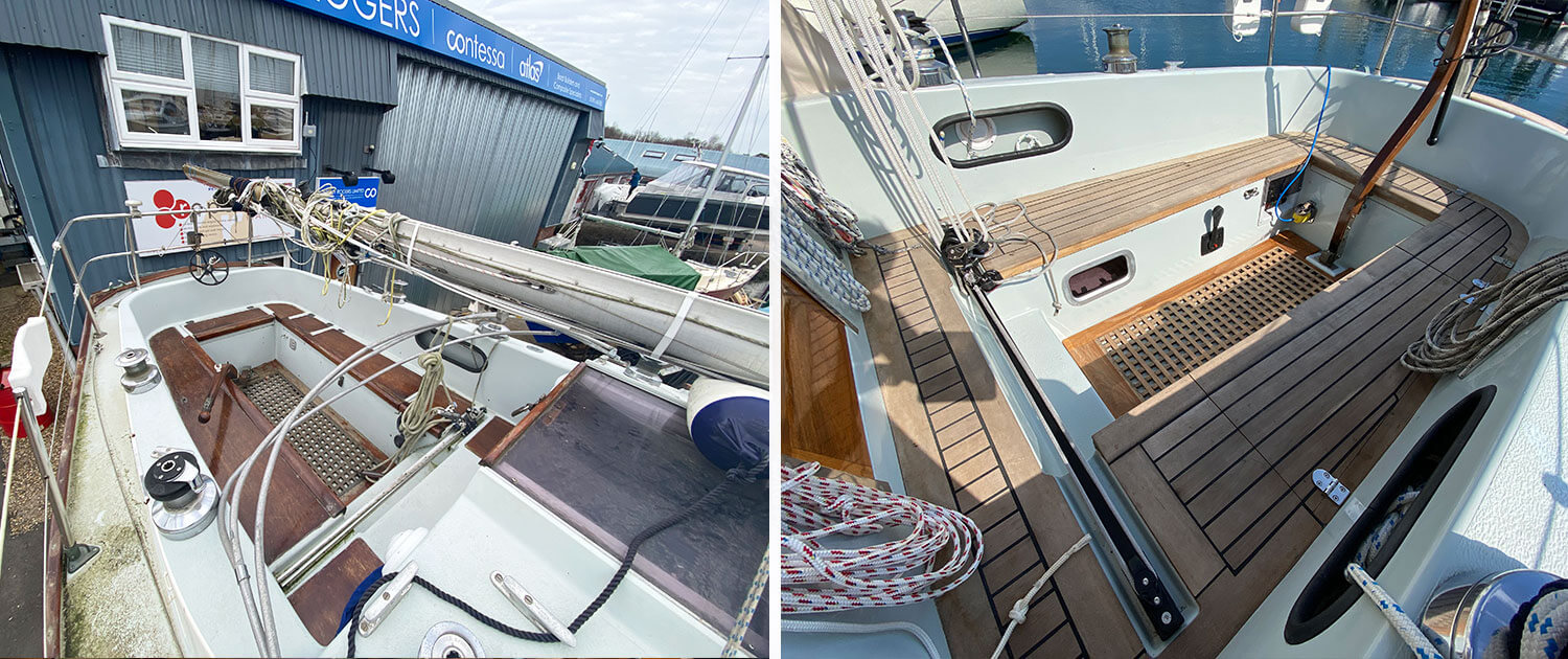 Contessa 32 deck refurbishment