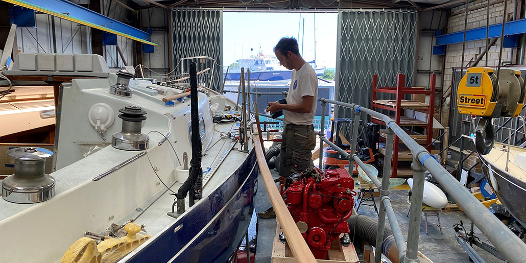 Refurbishing a Contessa yacht